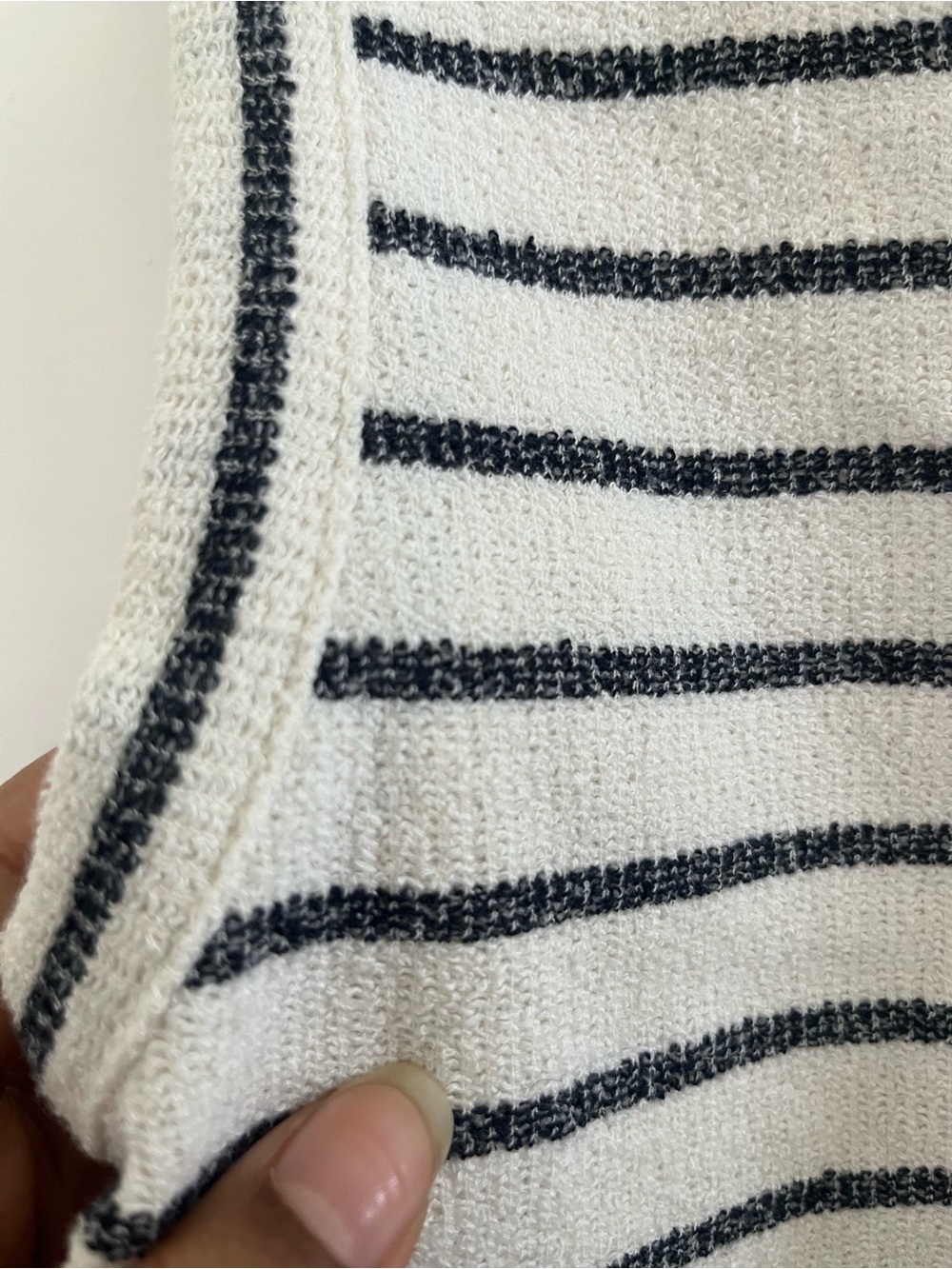 Madewell White and Black Striped Sleeveless Button Crop Top - Picture 5 of 5